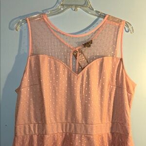 City chic Pink Sleeveless Polka Dot Dress high low plus size tulle dress size 22